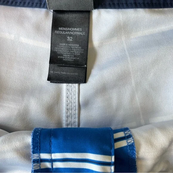 The North Face Men's Polyester Board Shorts Swim Trunks Blue Stripes Sz 32 - Picture 5 of 9